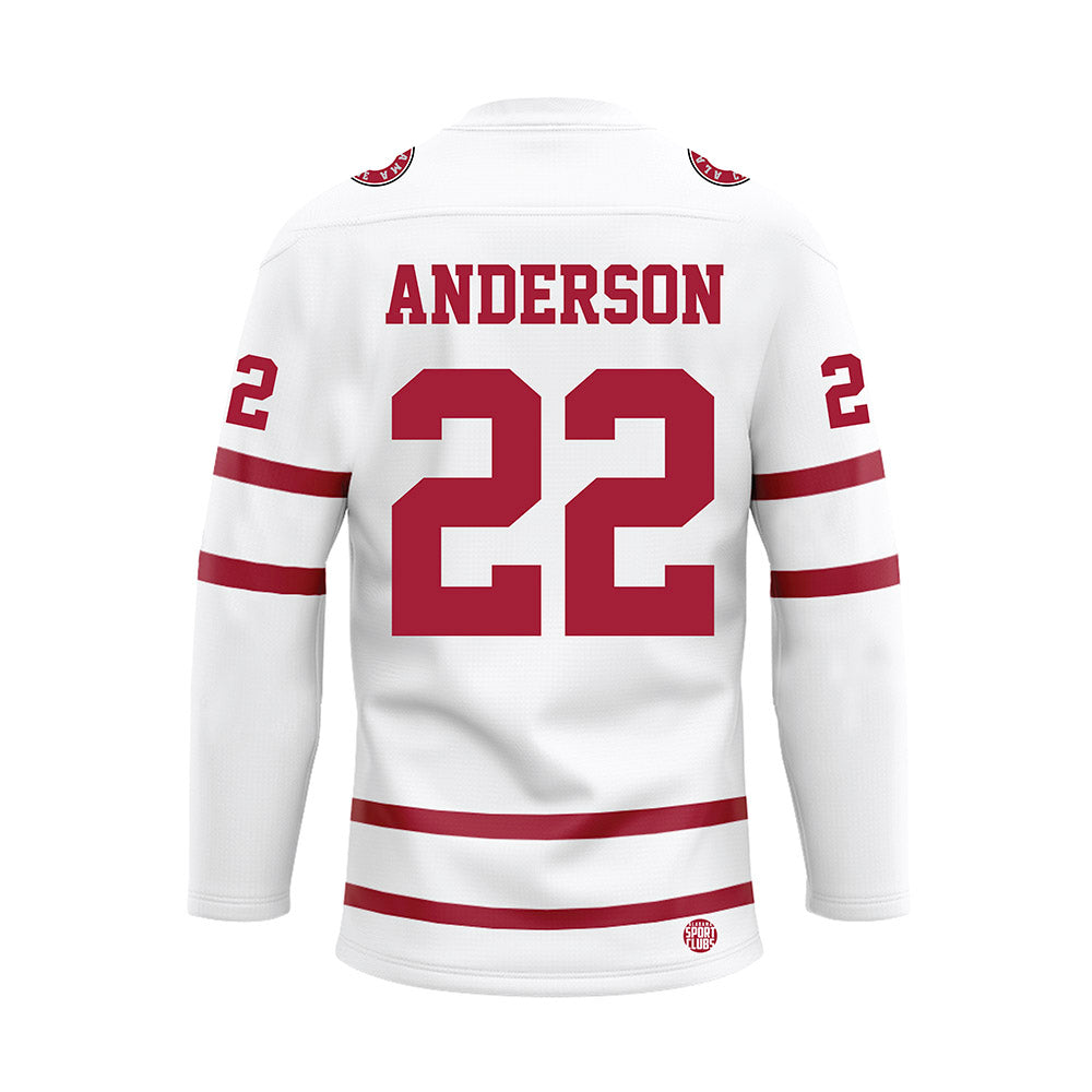 Alabama - Football Alumni : Ryan Anderson - White Hockey Jersey