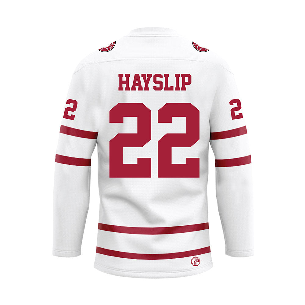 Alabama - NCAA Baseball : Camden Hayslip - White Hockey Jersey