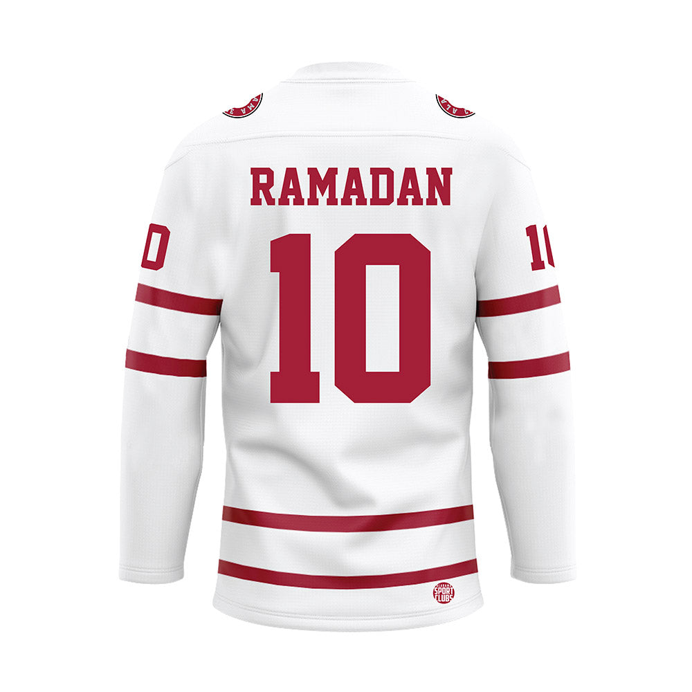 Alabama - NCAA Women's Soccer : Nadia Ramadan - White Hockey Jersey