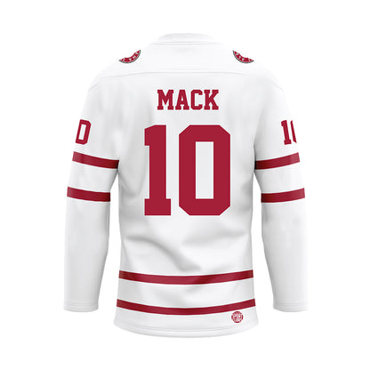 Alabama - NCAA Football : Austin Mack - White Hockey Jersey