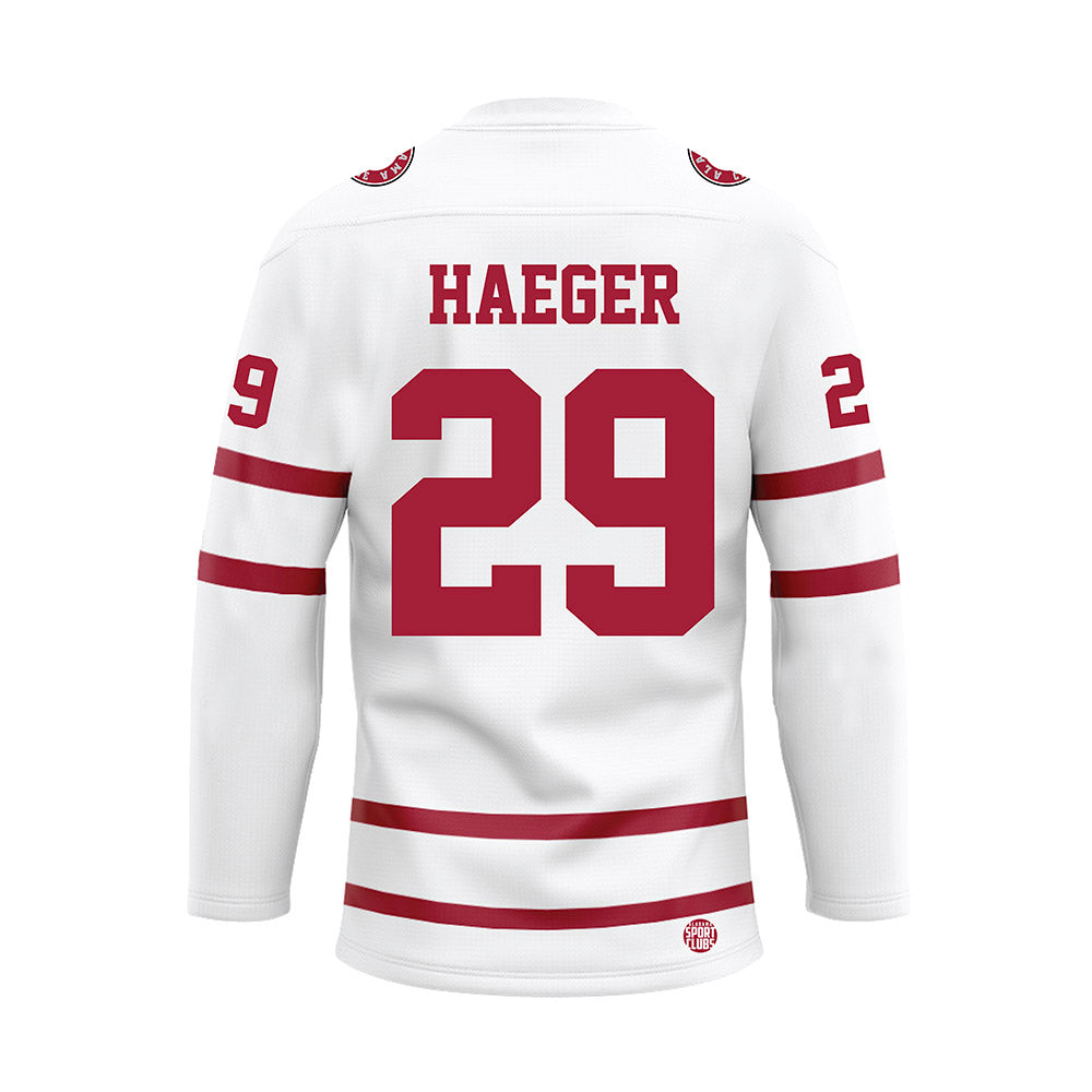 Alabama - NCAA Baseball : Evan Haeger - White Hockey Jersey