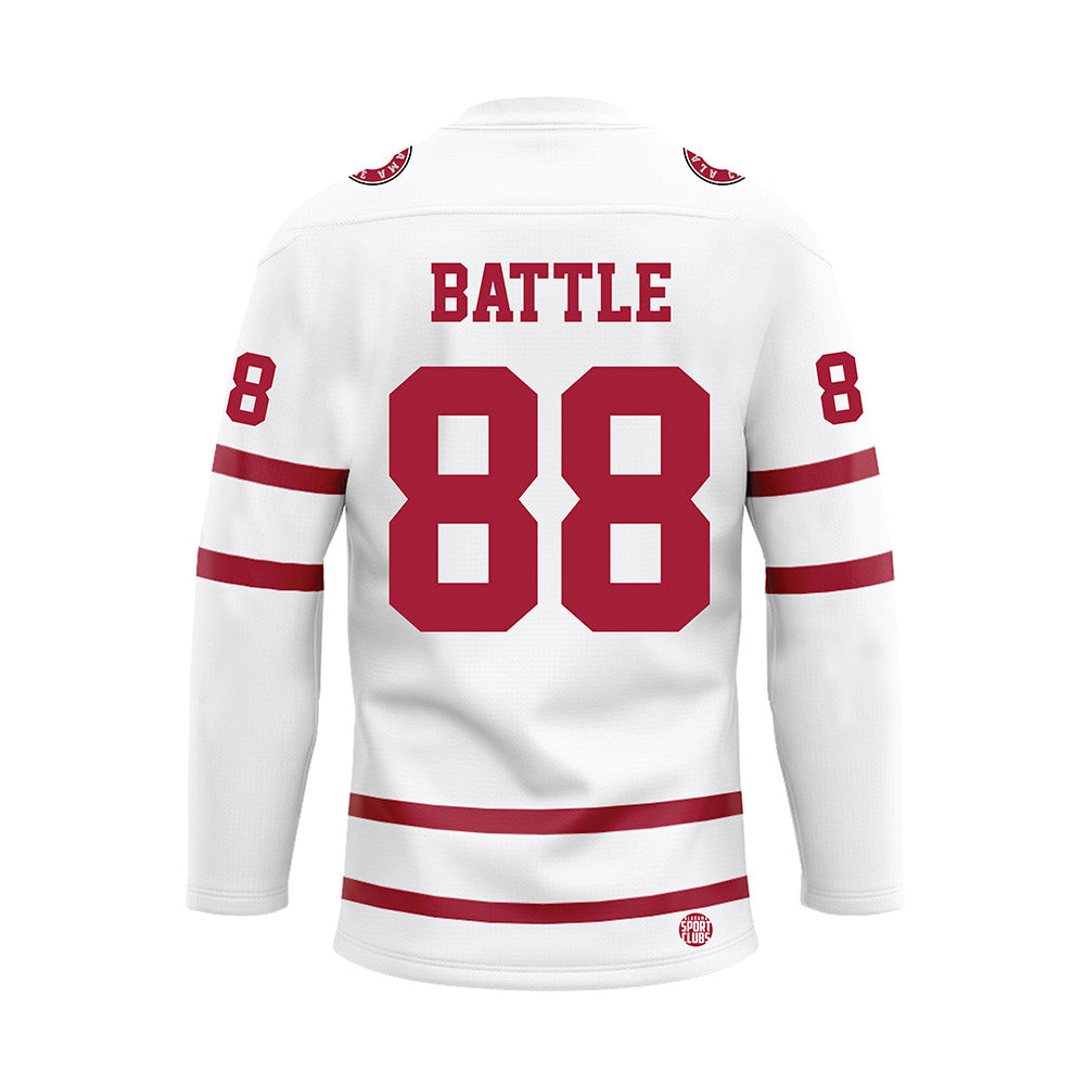 Alabama - Football Alumni : Marco Battle - White Hockey Jersey