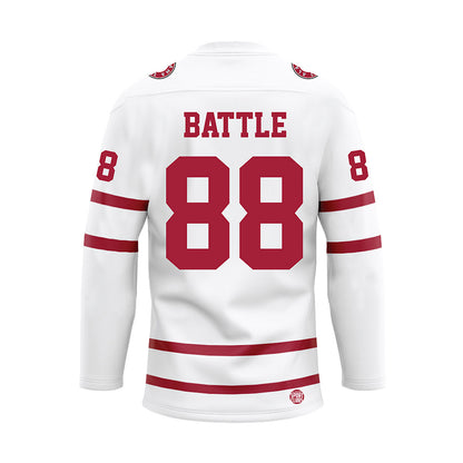 Alabama - Football Alumni : Marco Battle - White Hockey Jersey