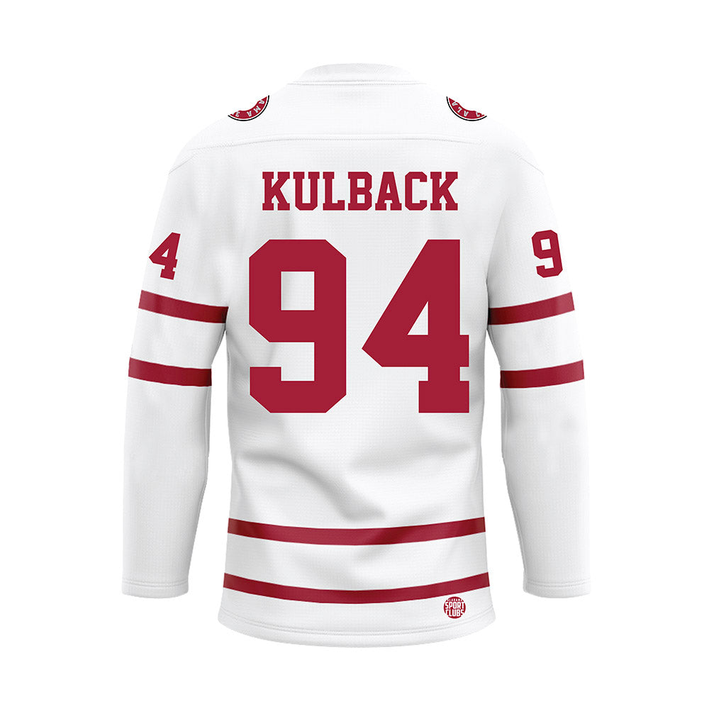 Alabama - Football Alumni : Steven Kulback - White Hockey Jersey