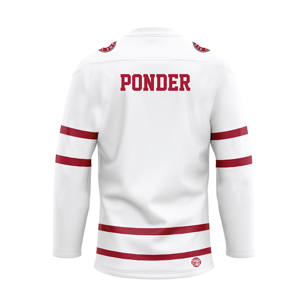 Alabama - NCAA Men's Golf : Thomas Ponder - White Hockey Jersey