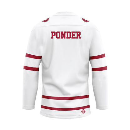 Alabama - NCAA Men's Golf : Thomas Ponder - White Hockey Jersey