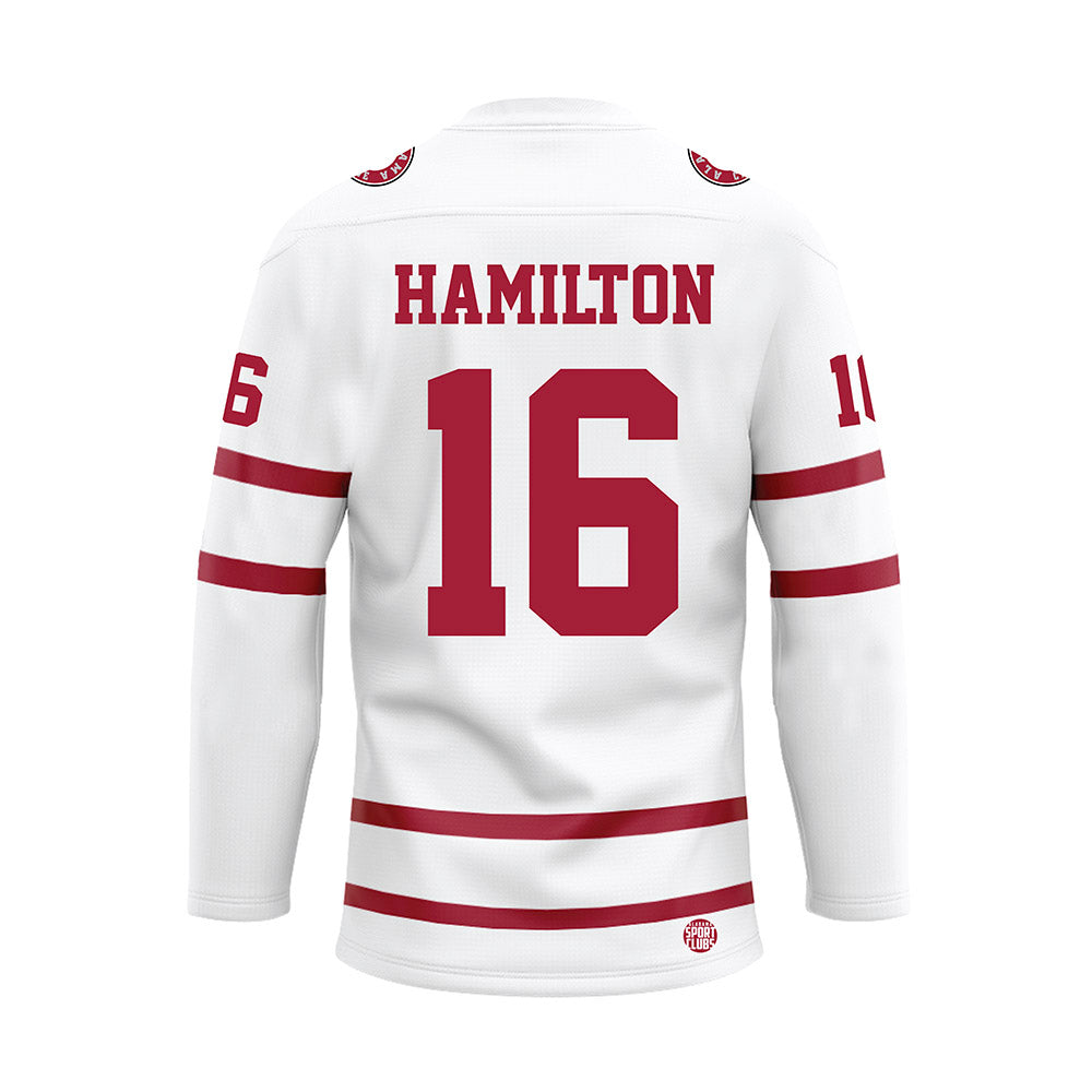 Alabama - NCAA Football : Jaren Hamilton - White Hockey Jersey