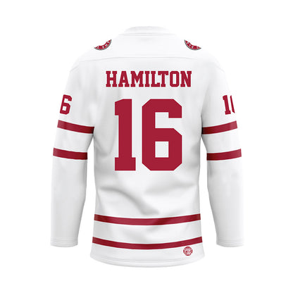 Alabama - NCAA Football : Jaren Hamilton - White Hockey Jersey