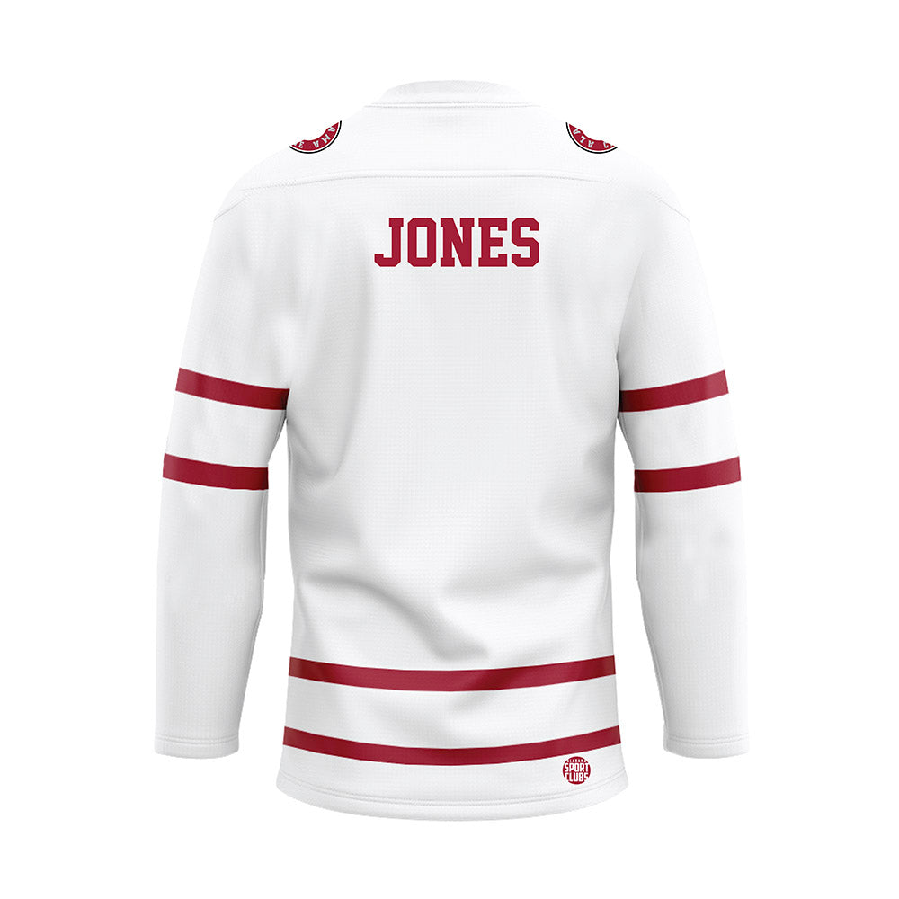 Alabama - NCAA Men's Swimming & Diving : Tanner Jones - White Hockey Jersey-1