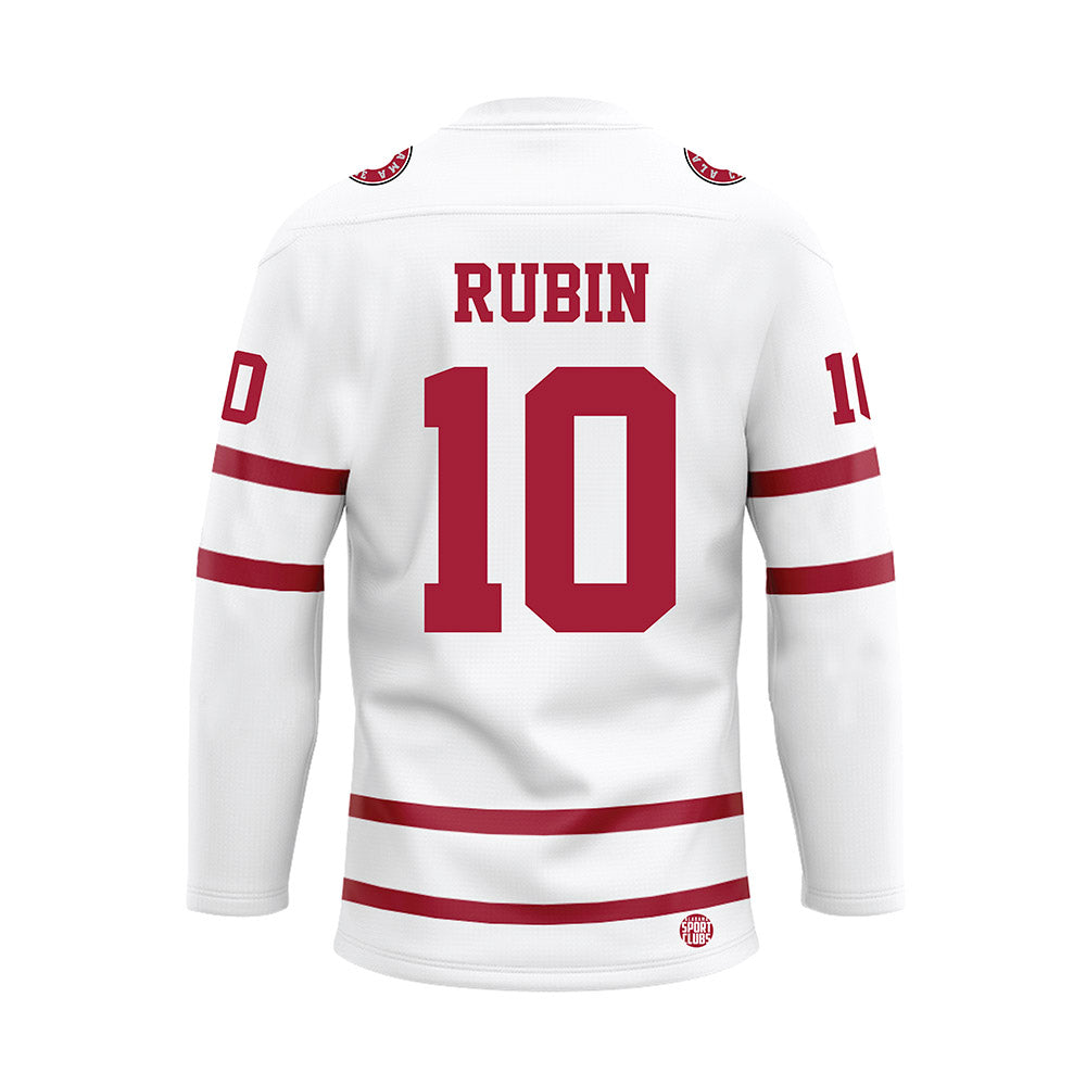 Alabama - NCAA Baseball : Joey Rubin - White Hockey Jersey