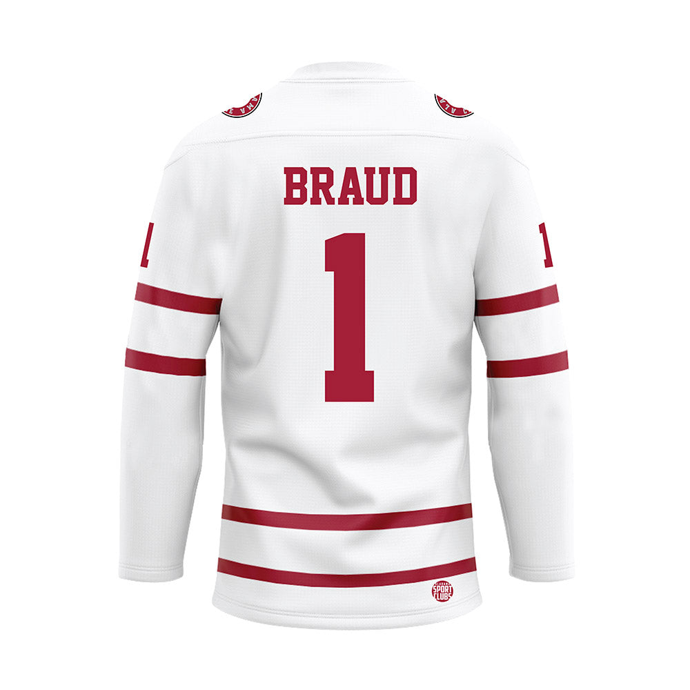 Alabama - Softball Alumni : Kayla Braud - White Hockey Jersey