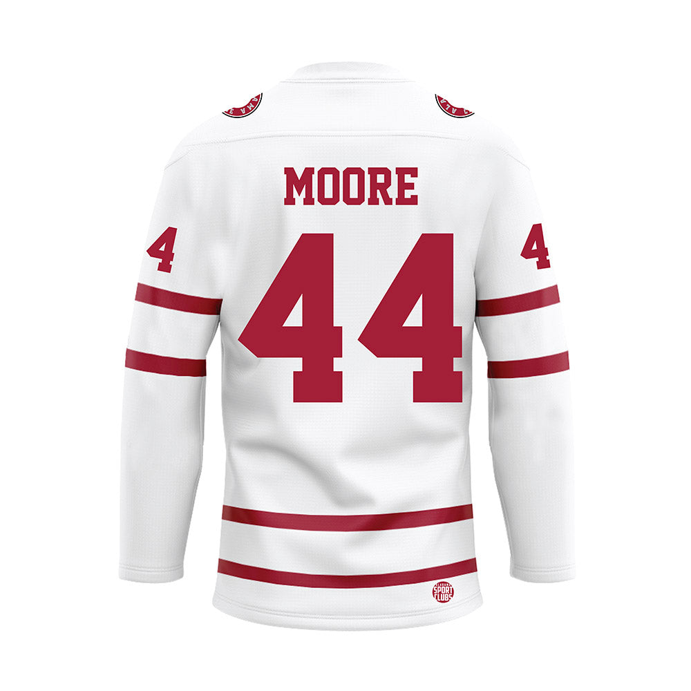 Alabama - Football Alumni : Eric Moore - White Hockey Jersey