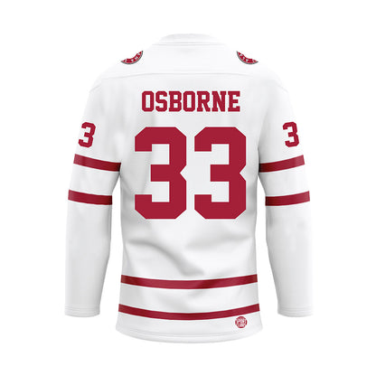 Alabama - NCAA Football : Hunter Osborne - White Hockey Jersey