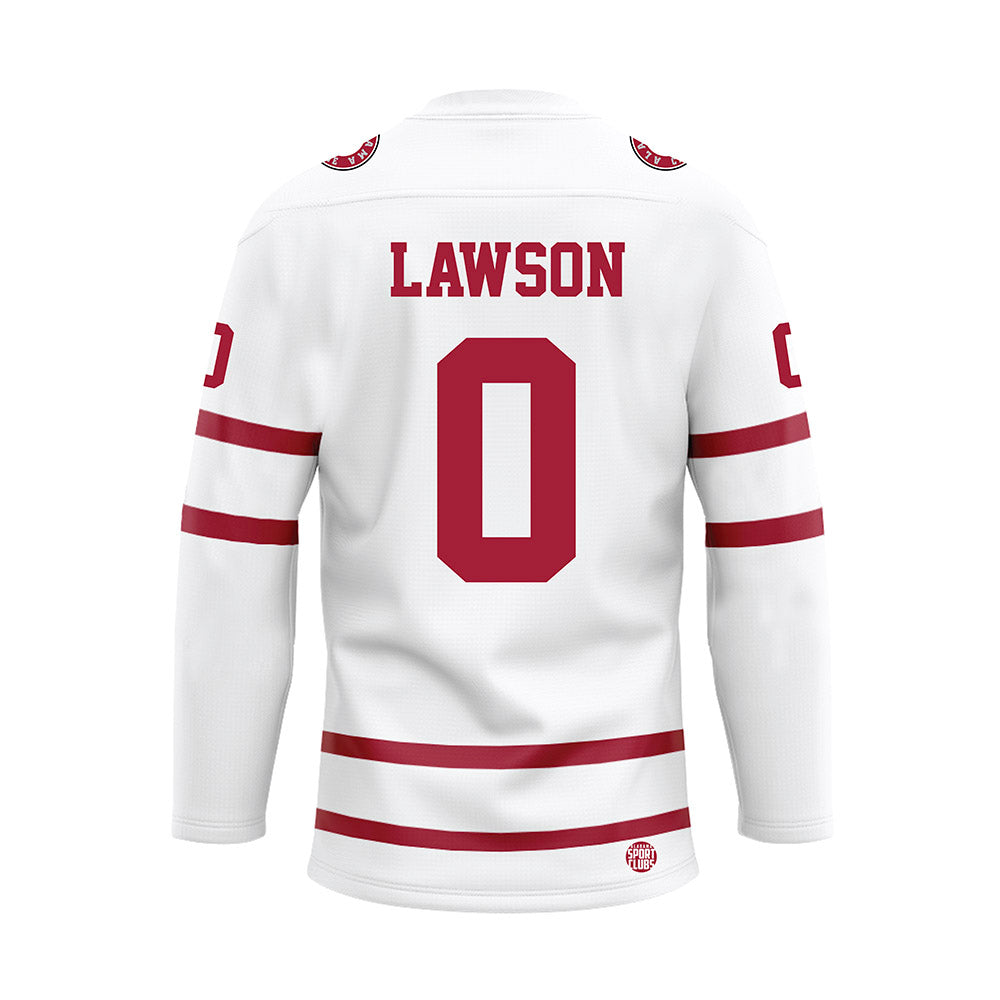 Alabama - NCAA Football : Deontae Lawson - White Hockey Jersey