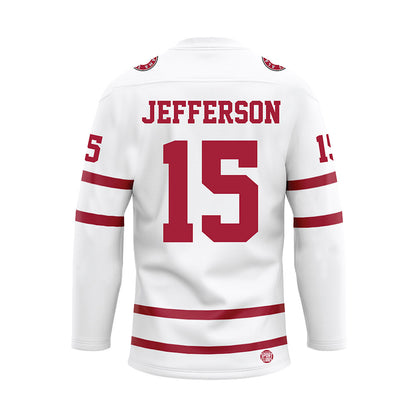 Alabama - NCAA Football : Justin Jefferson - White Hockey Jersey