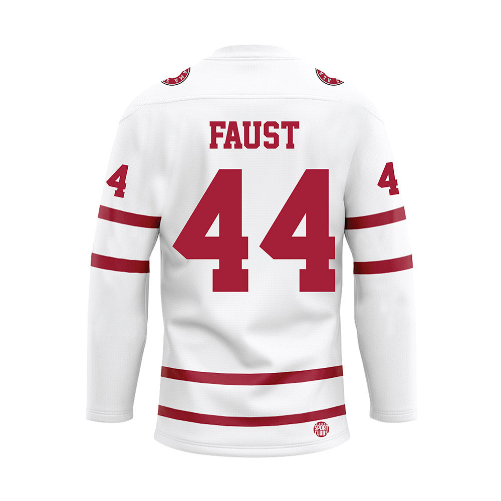 Alabama - Football Alumni : Donald Faust - White Hockey Jersey