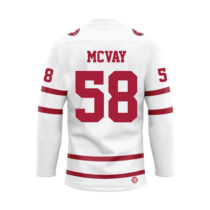 Alabama - NCAA Football : Miles McVay - White Hockey Jersey