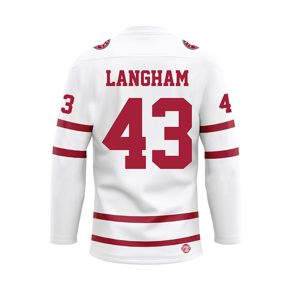 Alabama - Football Alumni : Antonio Langham - White Hockey Jersey