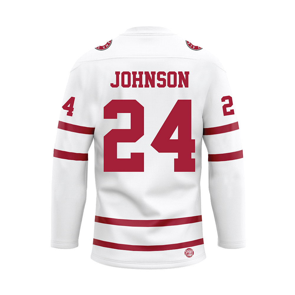 Alabama - Football Alumni : Marquis Johnson - White Hockey Jersey