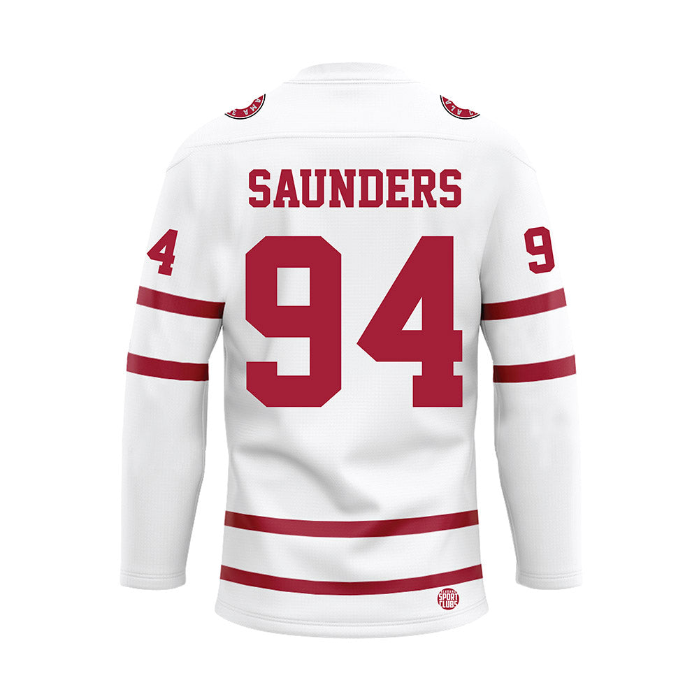 Alabama - Football Alumni : Keith Saunders - White Hockey Jersey