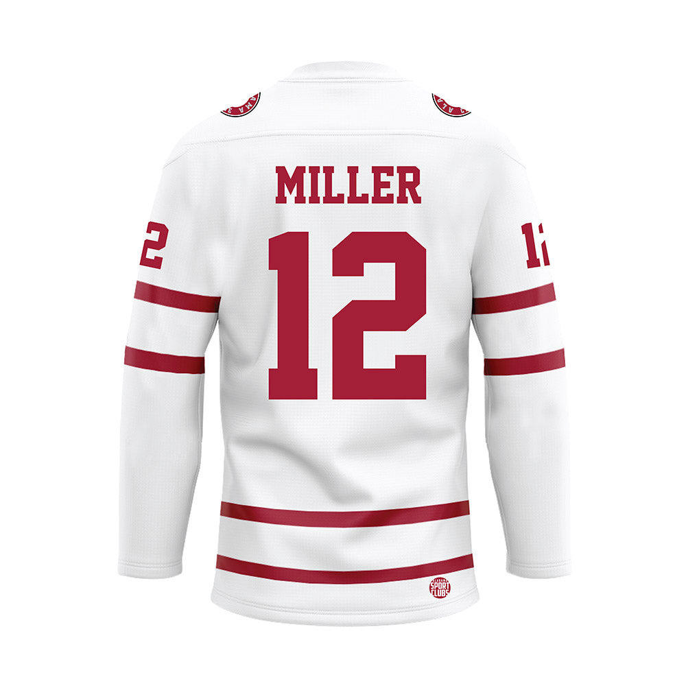 Alabama - NCAA Baseball : Gage Miller - White Hockey Jersey