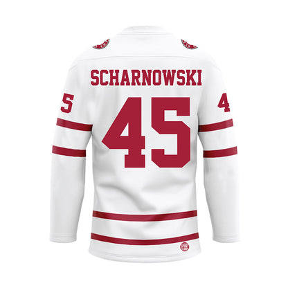 Alabama - NCAA Men's Basketball : Max Scharnowski - White Hockey Jersey-1