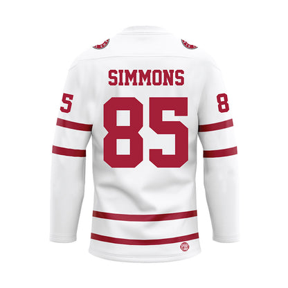 Alabama - Football Alumni : Jim Simmons - White Hockey Jersey