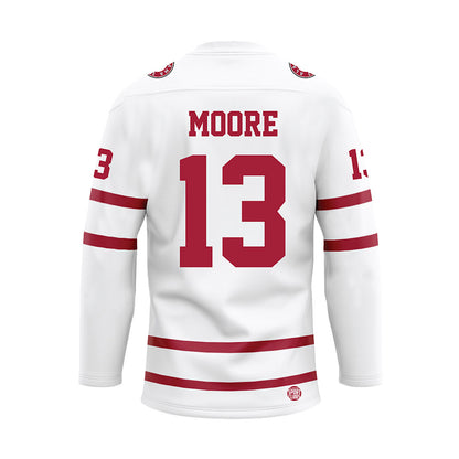 Alabama - NCAA Football : Malachi Moore - White Hockey Jersey