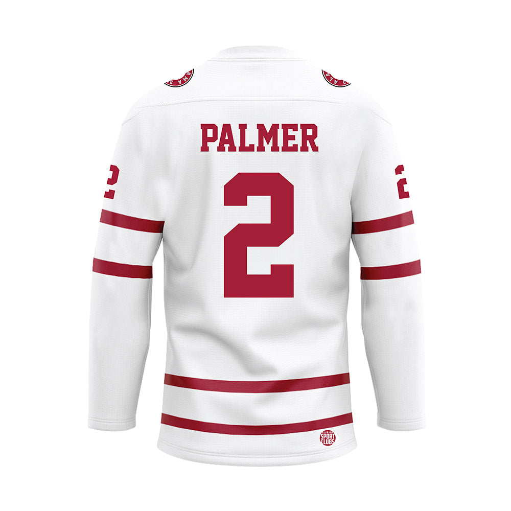 Alabama - Football Alumni : David Palmer - White Hockey Jersey