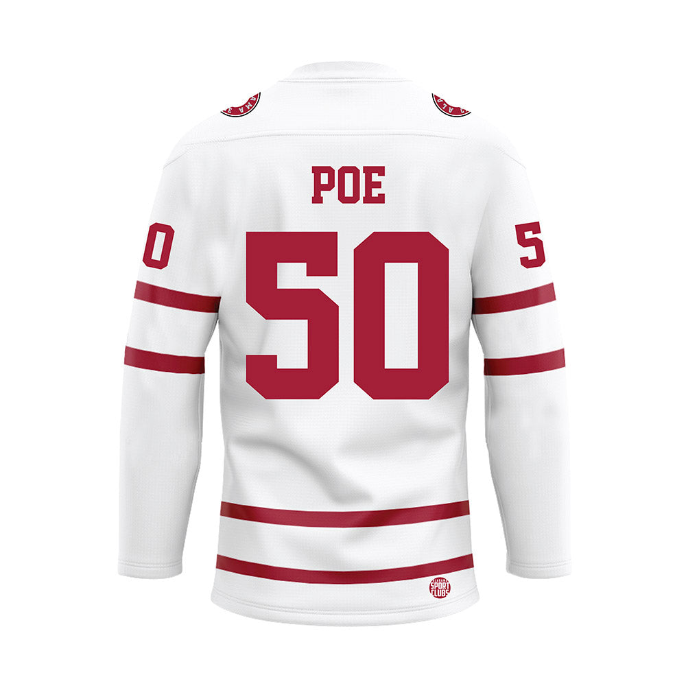 Alabama - NCAA Football : Casey Poe - White Hockey Jersey