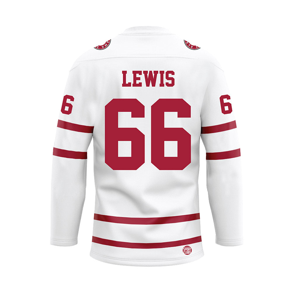 Alabama - Football Alumni : Albert Lewis - White Hockey Jersey