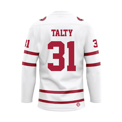 Alabama - NCAA Football : Conor Talty - White Hockey Jersey