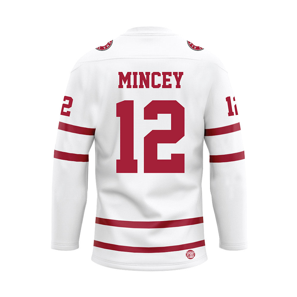 Alabama - NCAA Football : Zavier Mincey - White Hockey Jersey