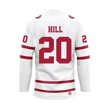 Alabama - NCAA Football : Daniel Hill - White Hockey Jersey