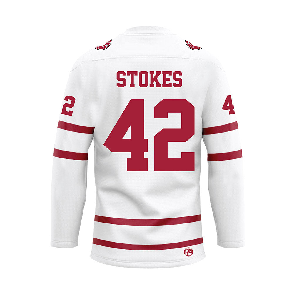 Alabama - Football Alumni : Ralph Stokes - White Hockey Jersey