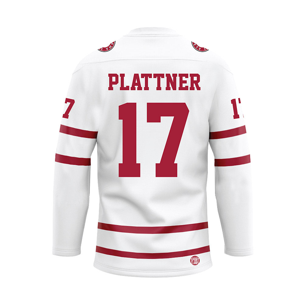 Alabama - NCAA Baseball : Will Plattner - White Hockey Jersey-1