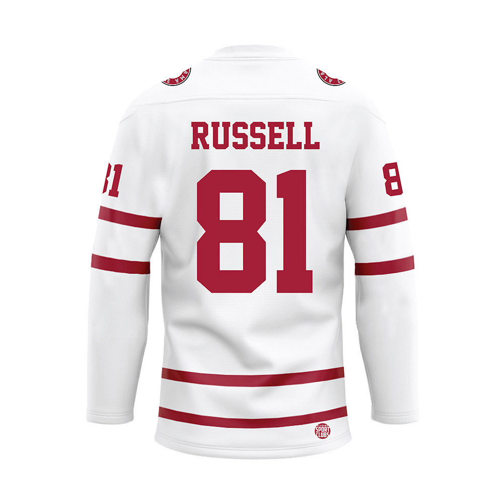 Alabama - Football Alumni : Lamonde Russell - White Hockey Jersey