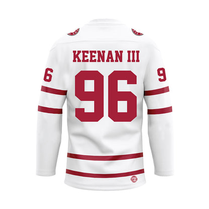 Alabama - NCAA Football : Tim Keenan III - White Hockey Jersey