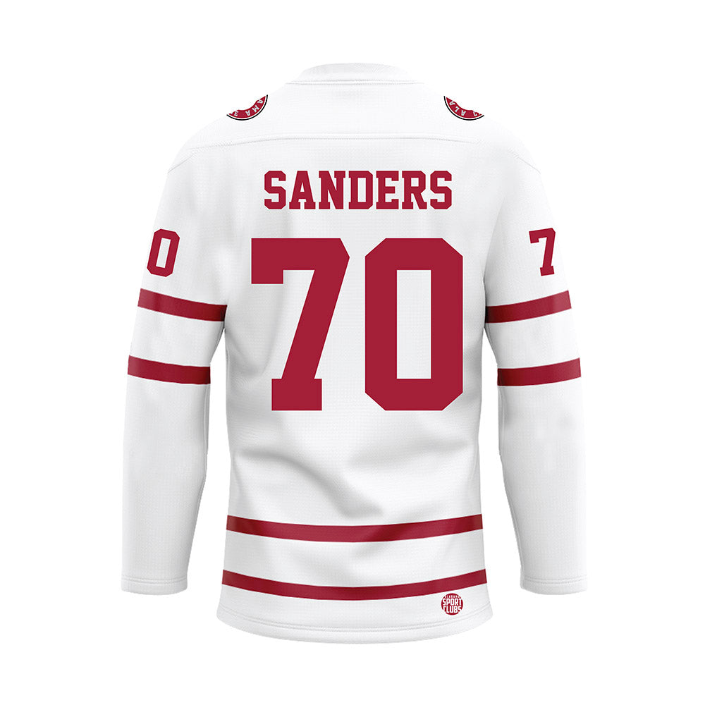 Alabama - NCAA Football : William Sanders - White Hockey Jersey