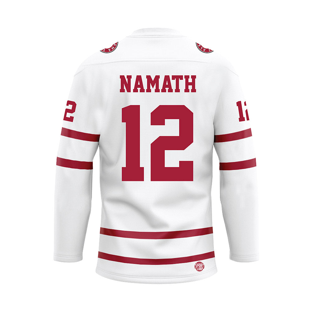 Alabama - Football Alumni : Joe Namath - White Hockey Jersey