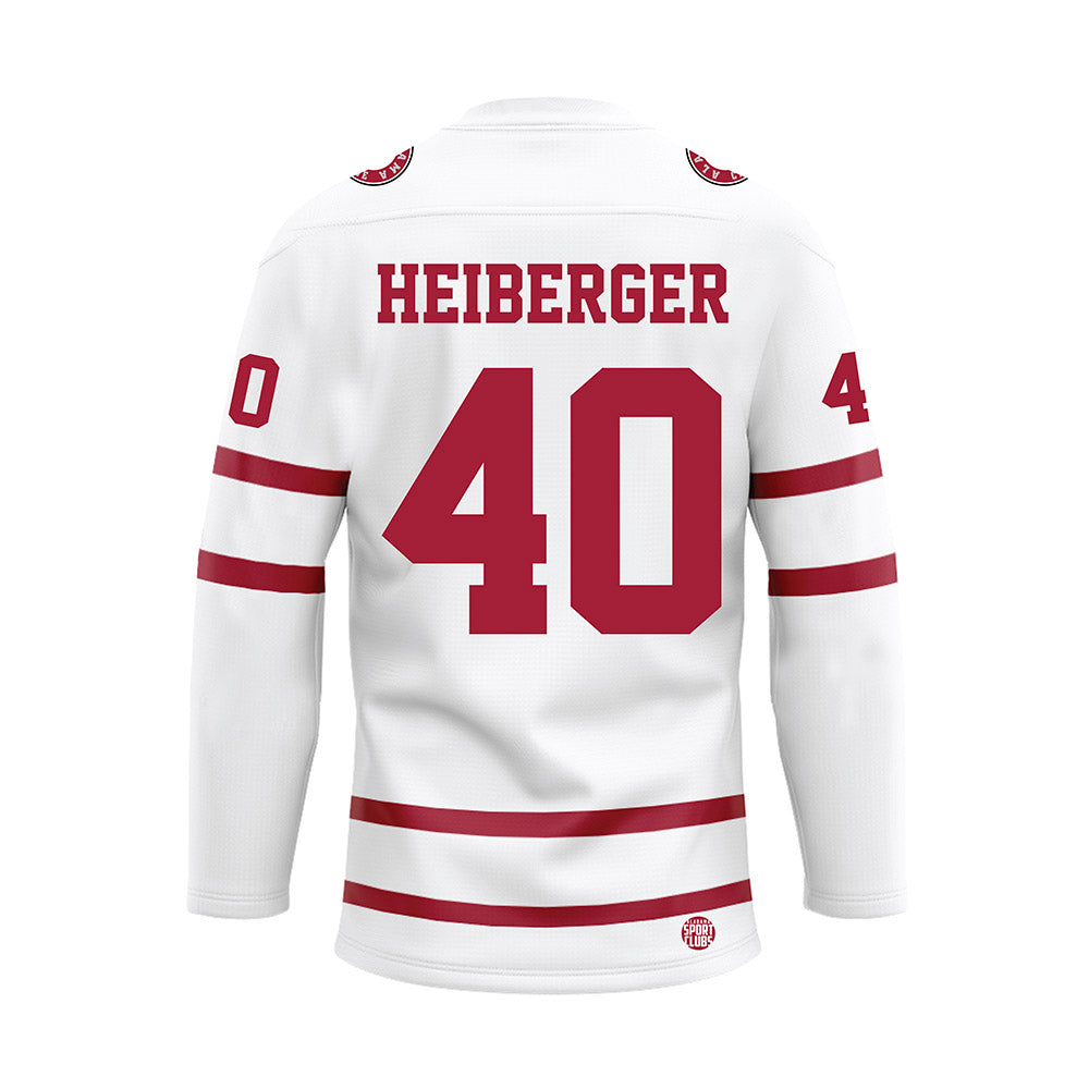 Alabama - NCAA Baseball : Matthew Heiberger - White Hockey Jersey