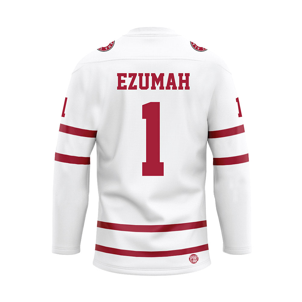 Alabama - NCAA Women's Basketball : Christabel Ezumah - White Hockey Jersey