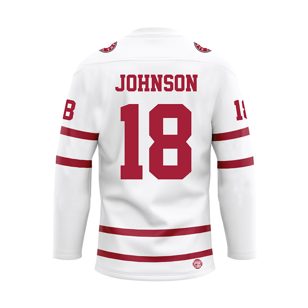 Alabama - NCAA Softball : Lauren Johnson - White Hockey Jersey