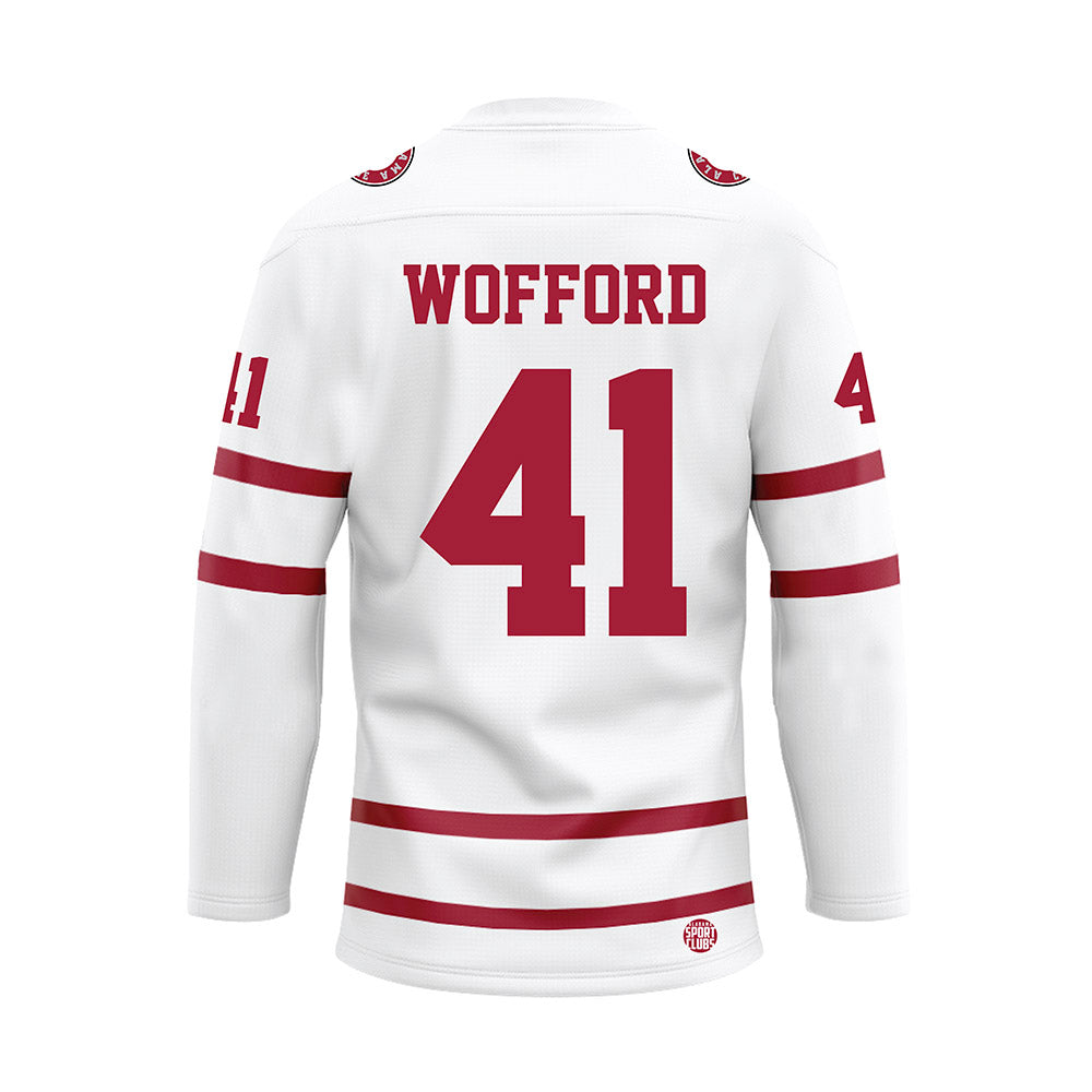 Alabama - Football Alumni : Curtis Wofford - White Hockey Jersey