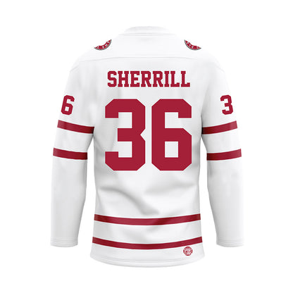 Alabama - Football Alumni : Jackie Sherrill - White Hockey Jersey