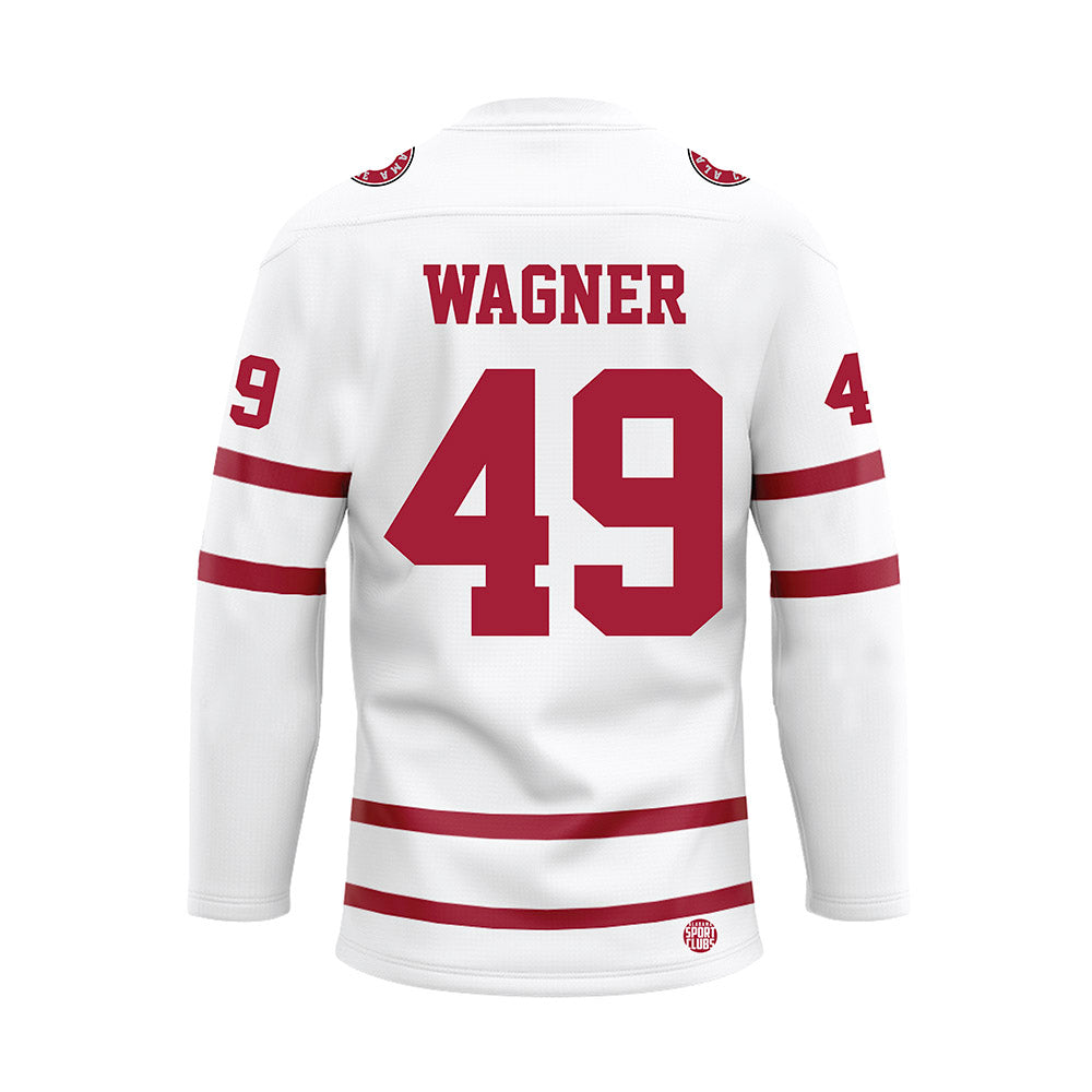 Alabama - NCAA Baseball : Nash Wagner - White Hockey Jersey-1