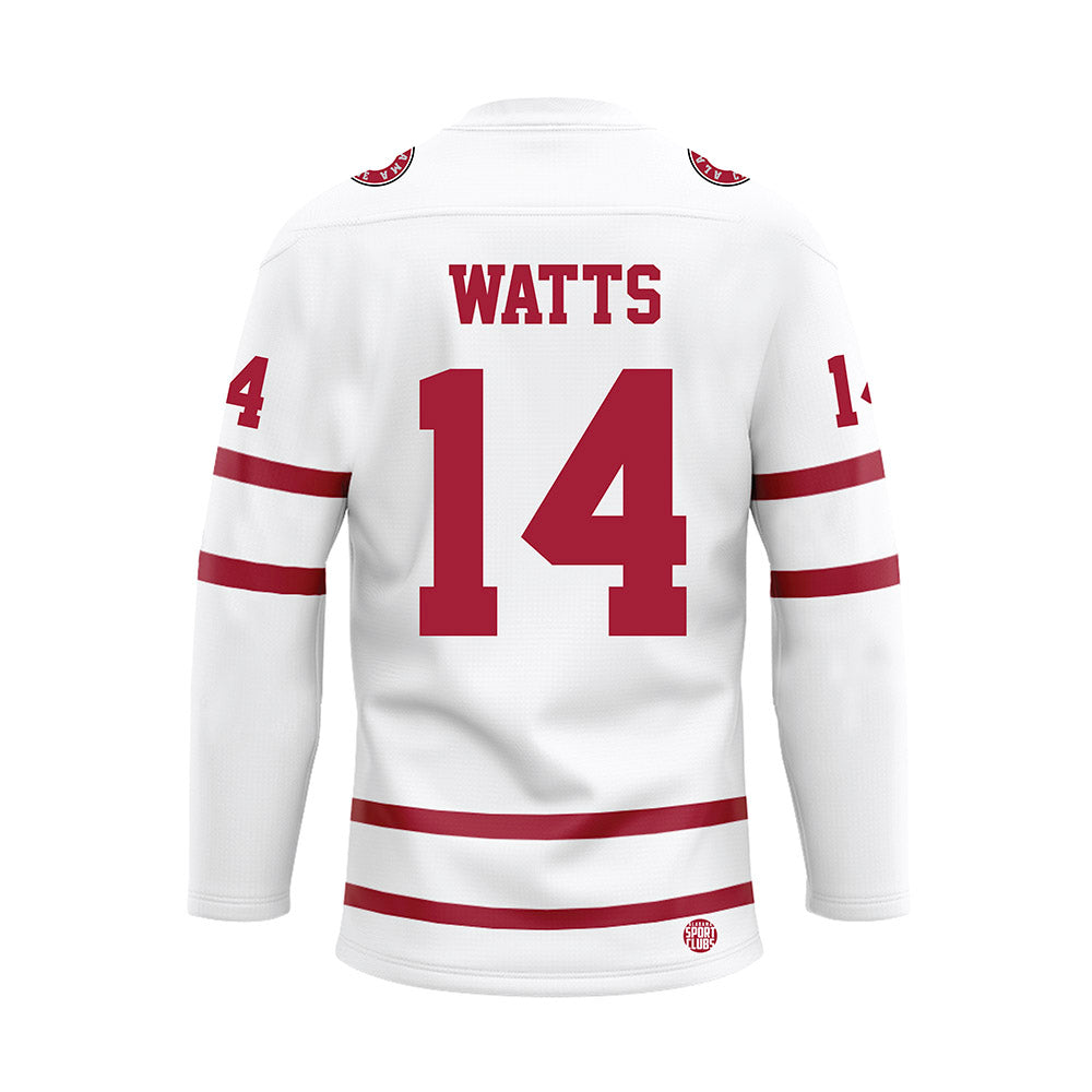 Alabama - Football Alumni : Tyler Watts - White Hockey Jersey