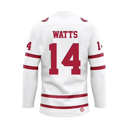 Alabama - Football Alumni : Tyler Watts - White Hockey Jersey