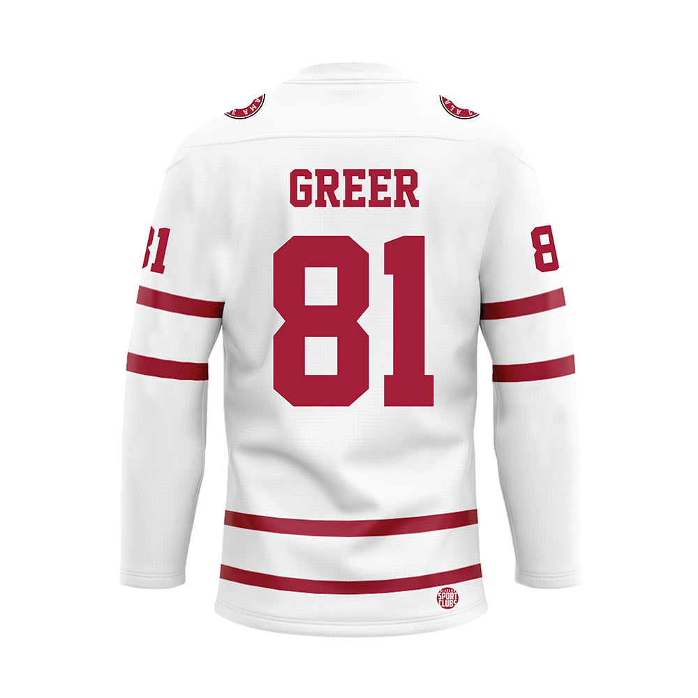 Alabama - Football Alumni : Brandon Greer - White Hockey Jersey