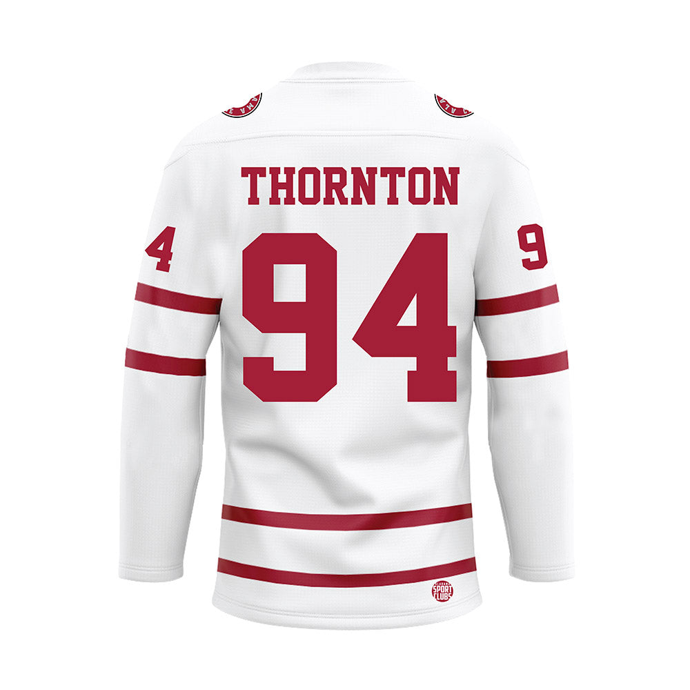 Alabama - Football Alumni : George Thornton - White Hockey Jersey